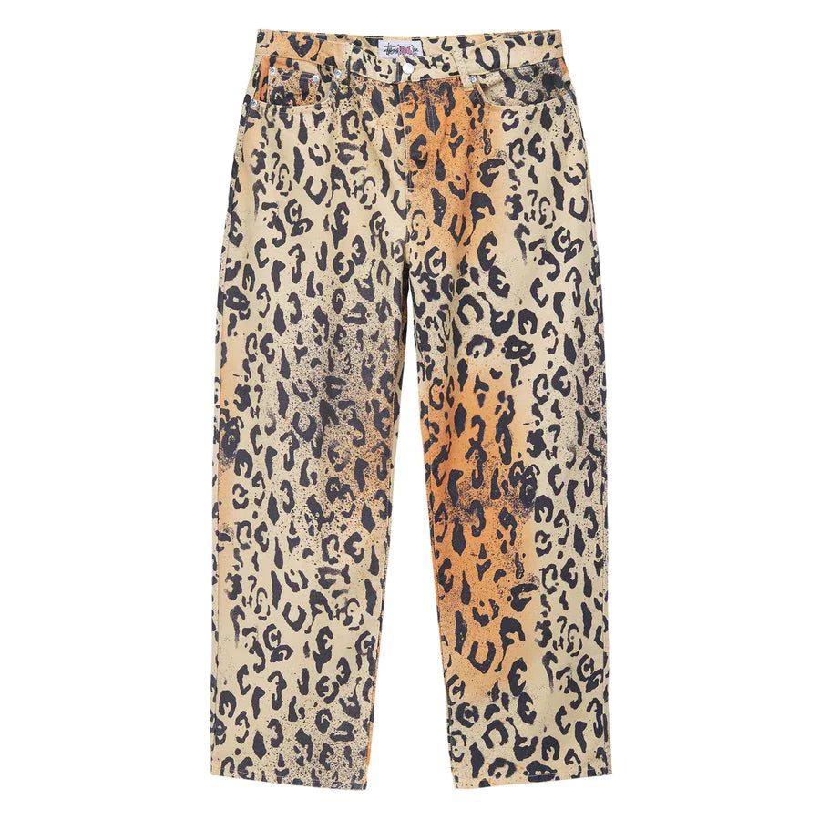 Stussy Stencil Canvas Big Ol' Jeans 'Leopard'