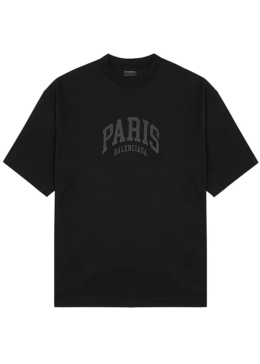 Balenciaga Political logo cotton T-shirt Black