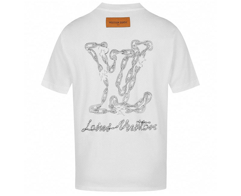 Louis Vuitton LV Logo Printed T-Shirt White