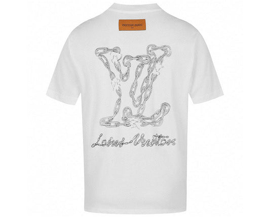 Louis Vuitton LV Logo Printed T-Shirt White