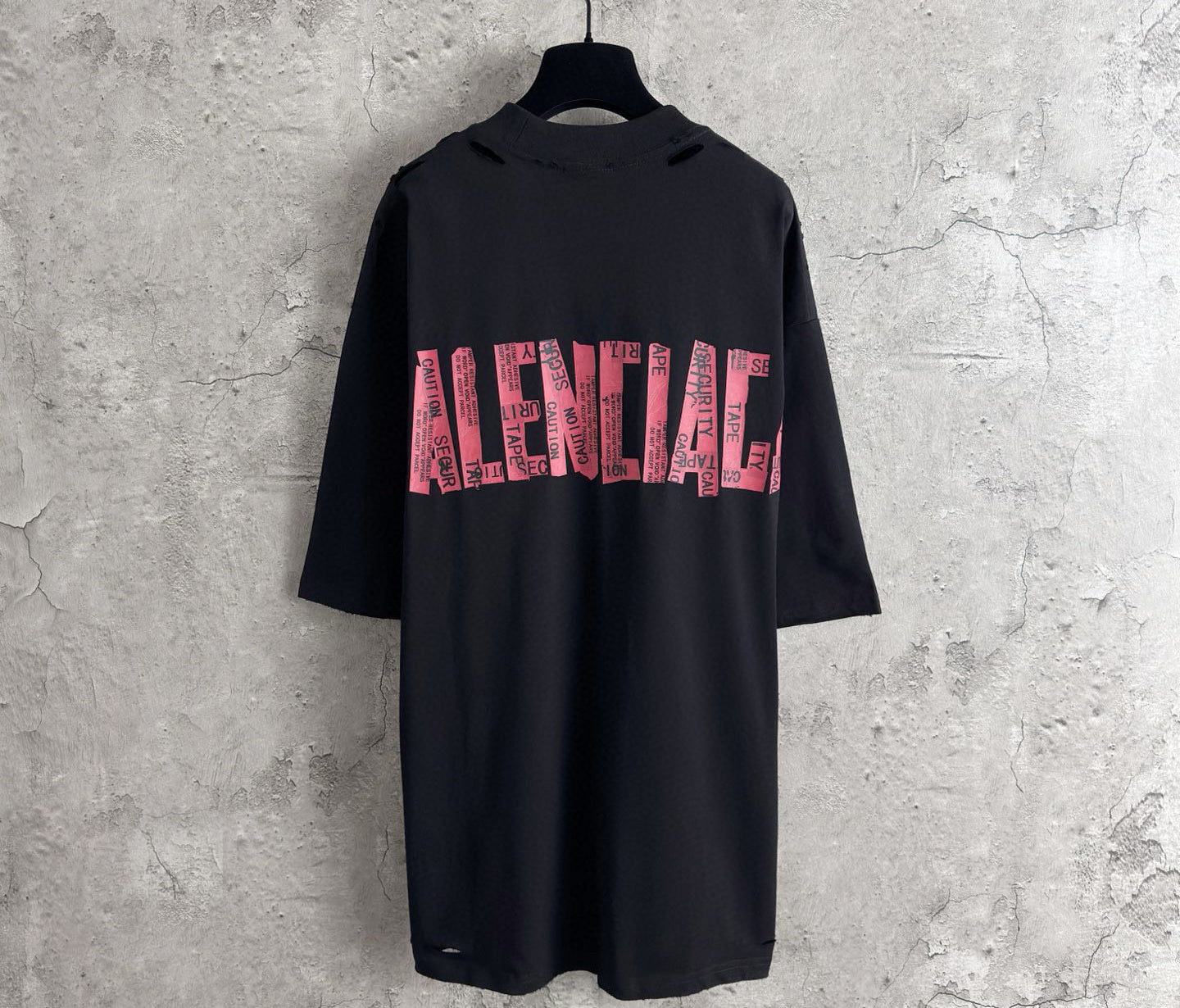 Balenciaga Security Tape Logo Oversized