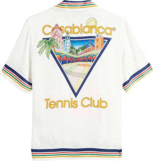 CASABLANCA Tennis Club IconSilk Set Shirt+Short