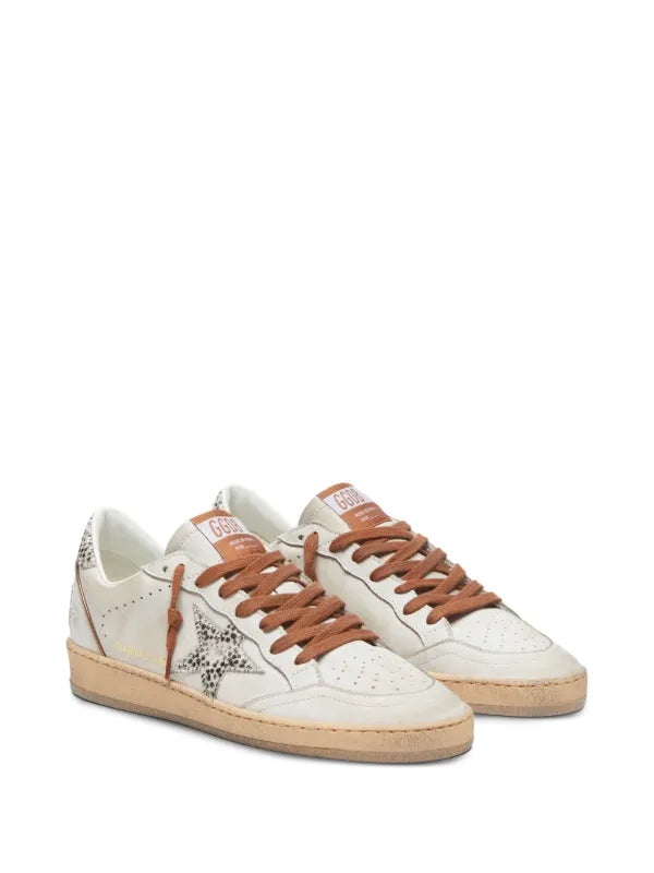 Golden Goose Ball Star Leather Upper Toe And Spur With Piping horsy-star