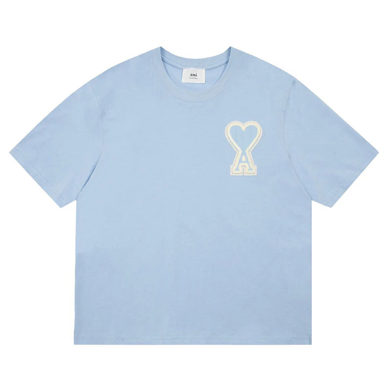 AMI PARIS SSENSE Exclusive Ami de Cœur T-Shirt Light Blue