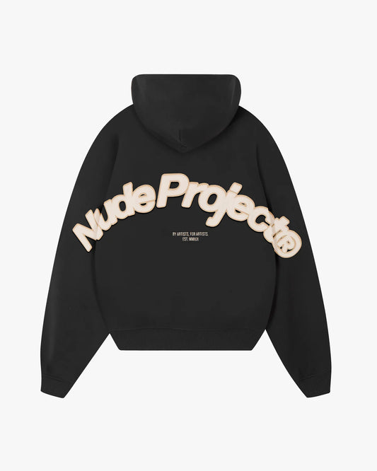 Nude Project Beast Zip-up Hoodie Black