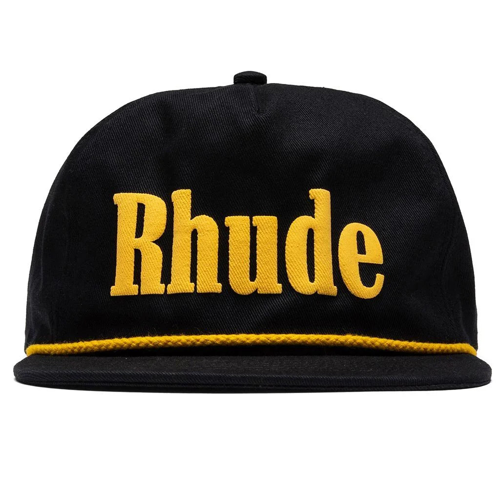 Rhude Logo Hat - Black / Yellow