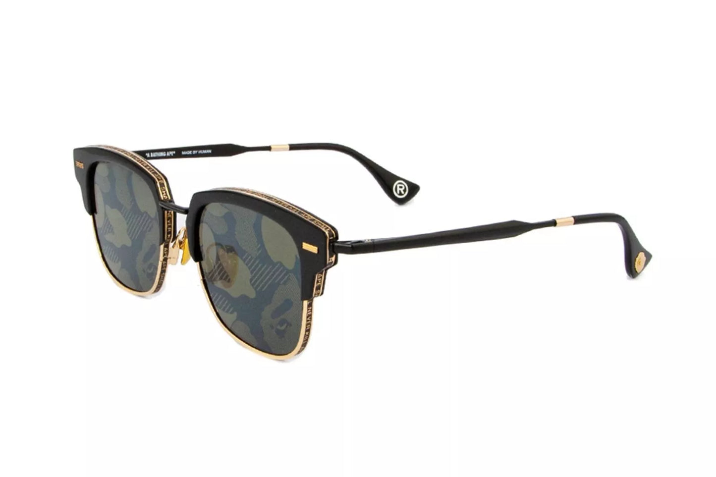 BAPE 8 Sunglasses Black/Gold