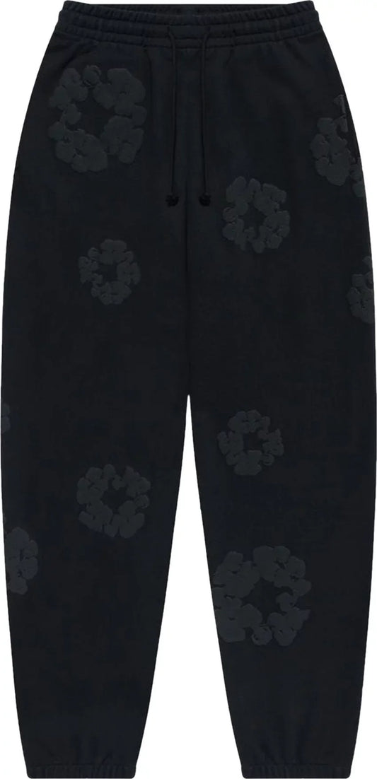Denim Tears The Cotton Wreath Sweatpant Black/Monochrome