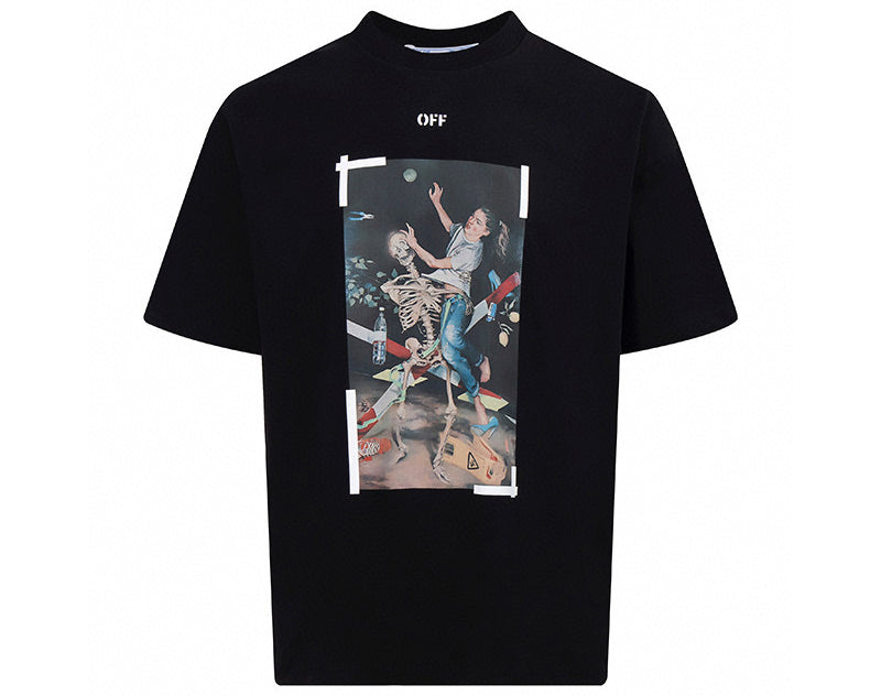 OFF-WHITE Pascal Painting Print  T Shirt Black