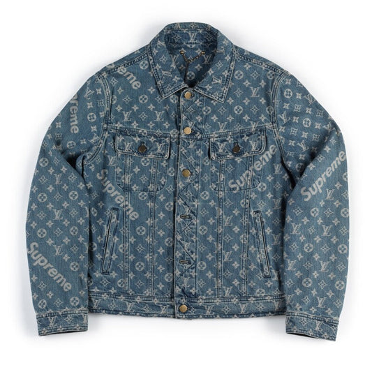 Louis Vuitton x Supreme Jacquard Denim Trucker Jacket