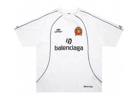 Balenciaga Paris Soccer Oversized T-Shirt White