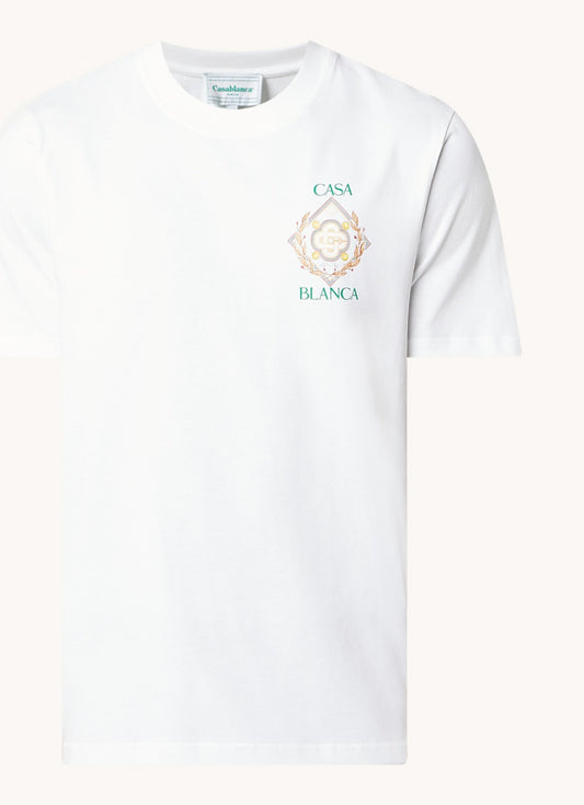 CASABLANCA Championship Diamond T-Shirt White