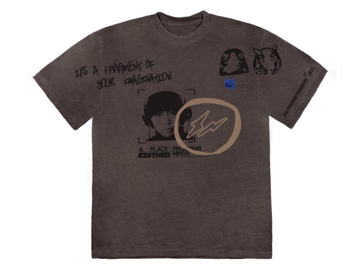 Travis Scott Cactus Jack For Fragment Hiroshi T Shirt Brown Pepper