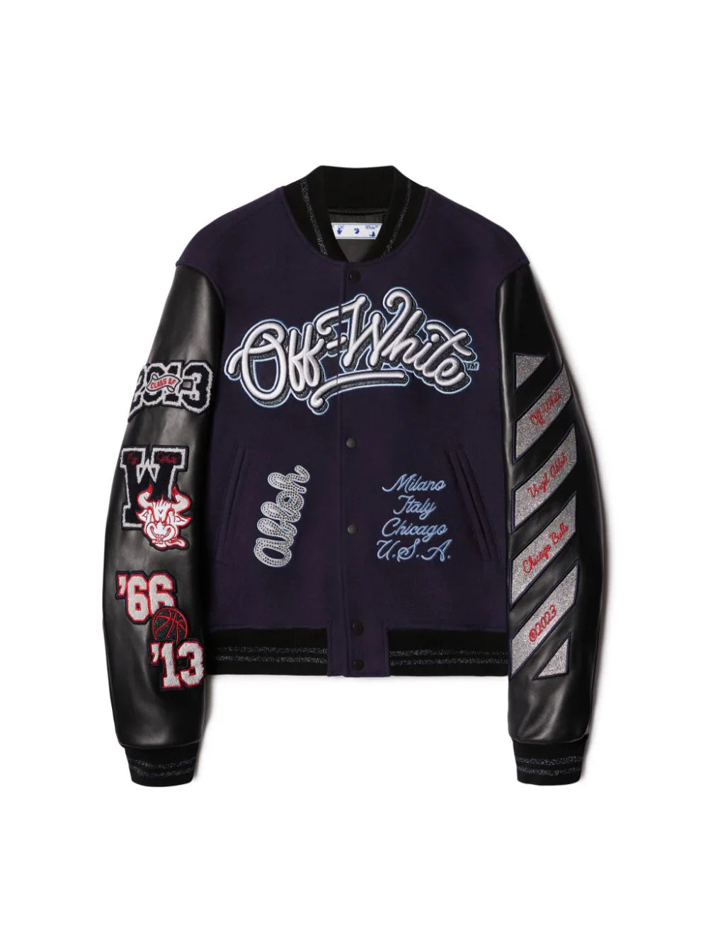 Off-White c/o Chicago Bulls Blue Varsity in black