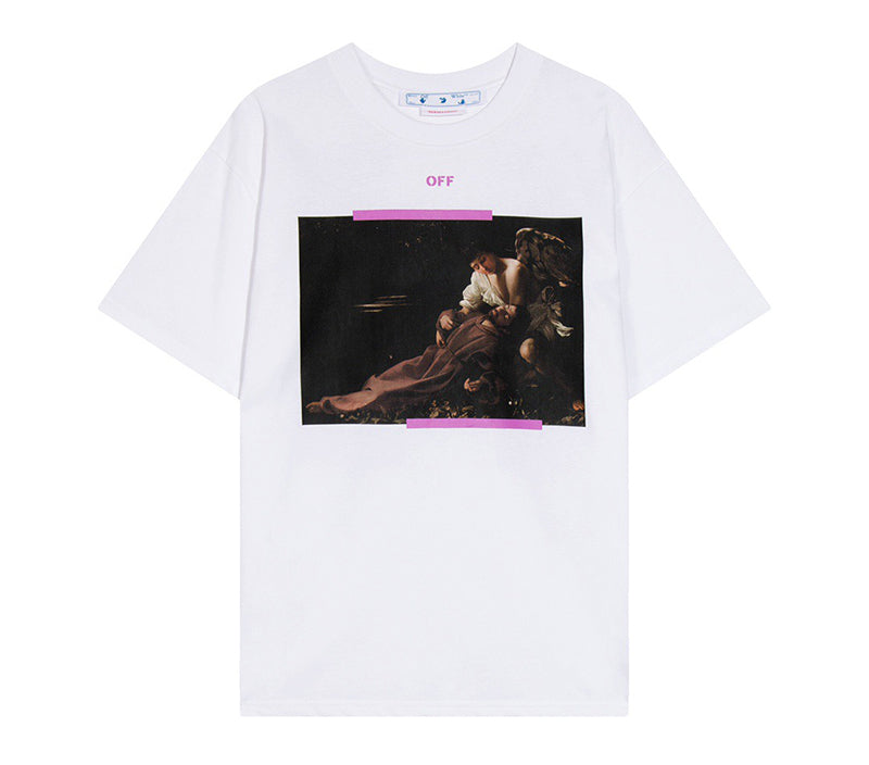 OFF-WHITE Arrow Caravaggio St Fran Slim Tee White