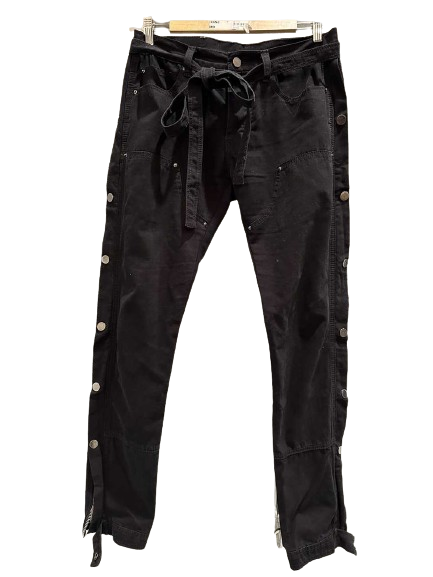 Mnml Snap Western Pants Black