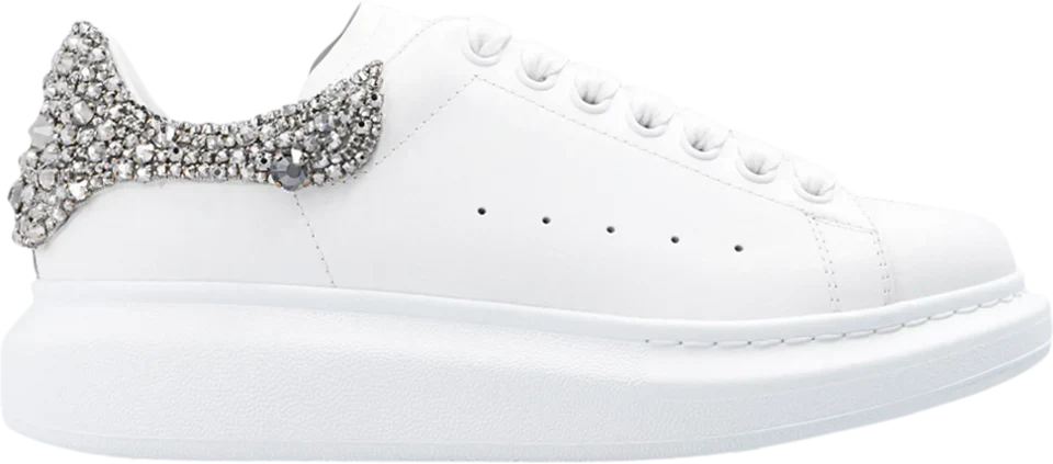 Alexander McQueen Oversized Sneaker 'White Silver Crystal'