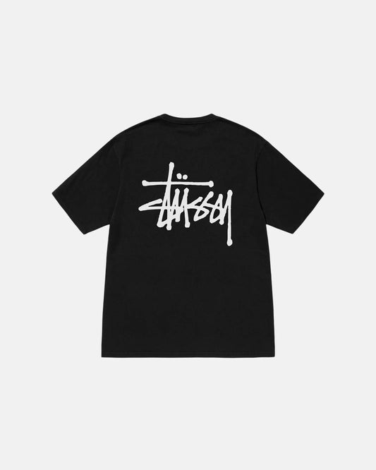 Stüssy Basic Tee Pigment Dyed in black