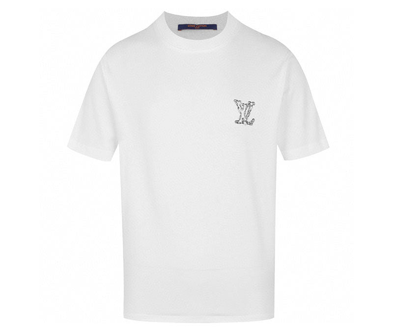 Louis Vuitton LV Logo Printed T-Shirt White