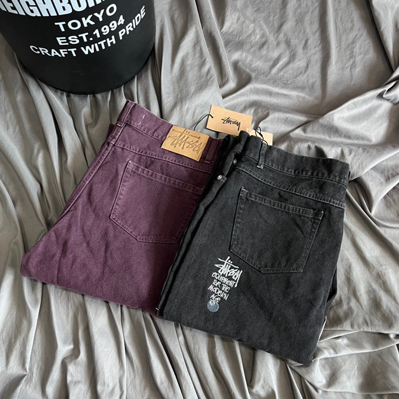 Stüssy - Washed Canvas Big OL' Jeans Purple