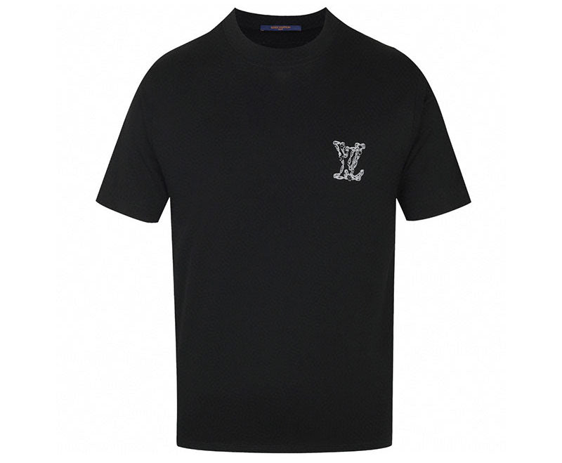 Louis Vuitton LV Logo Embroidery T-Shirt Black