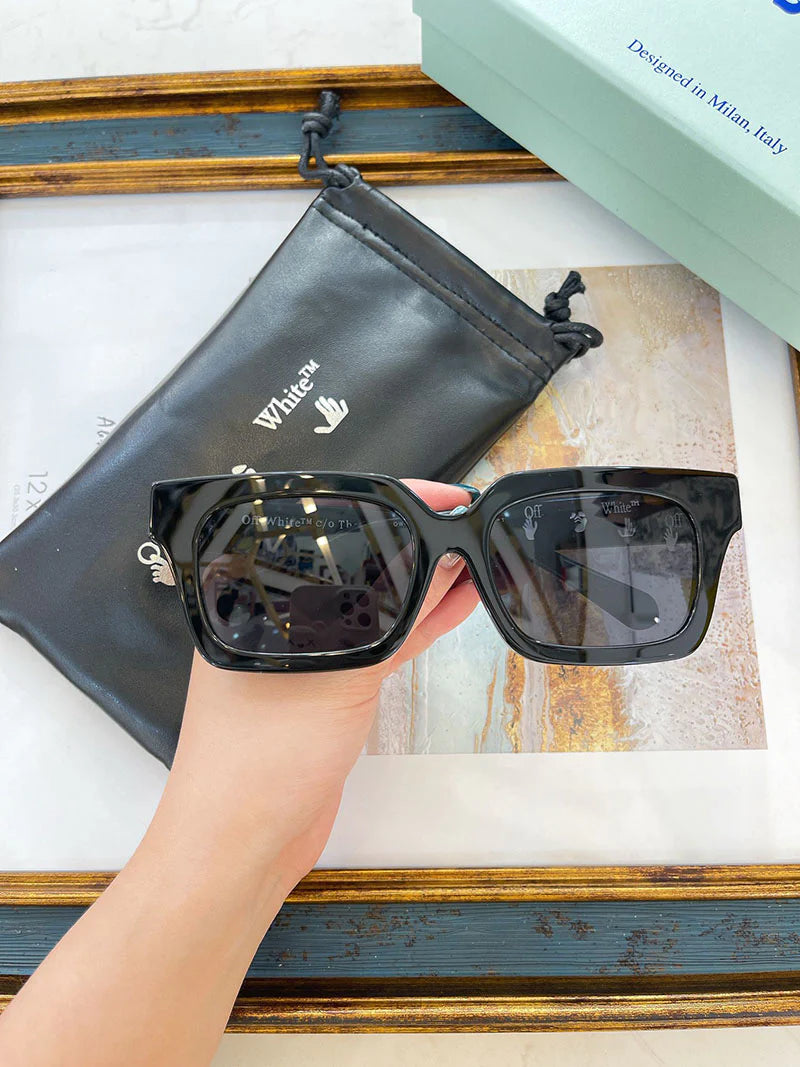 Off-White Rectangular Frame Sunglasses Black/Black
