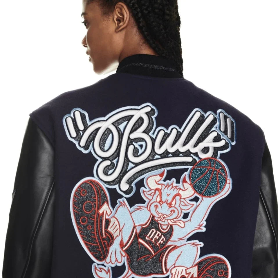 Off-White c/o Chicago Bulls Blue Varsity in black