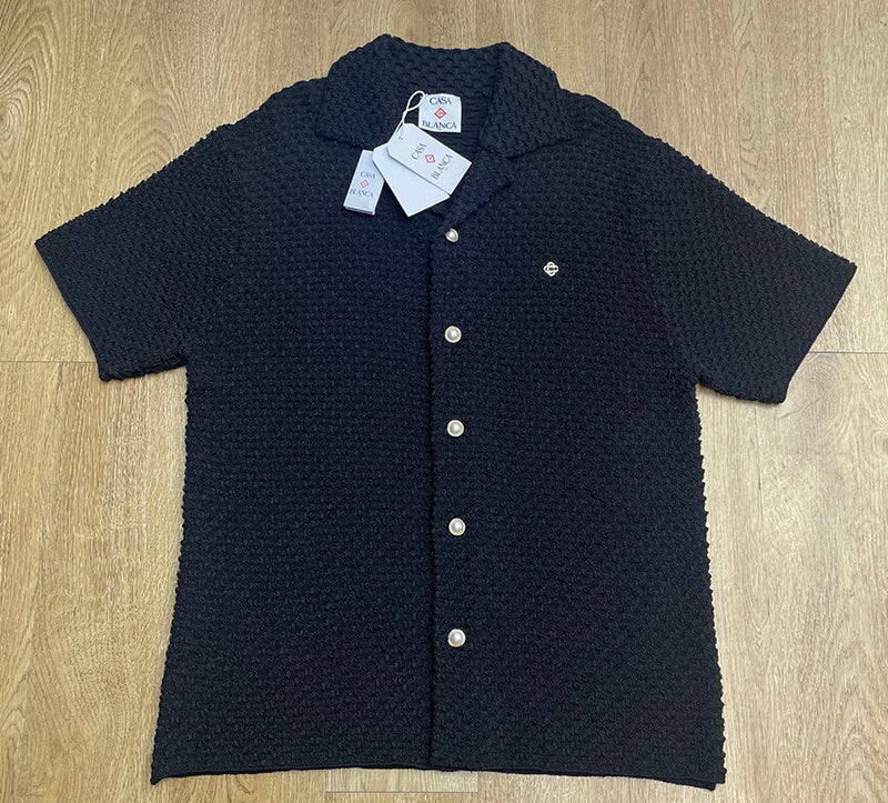 CASABLANCA Monogram Towelling shirt Black