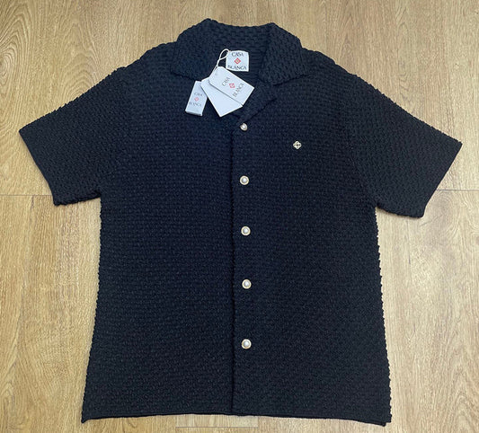 CASABLANCA Monogram Towelling shirt Black