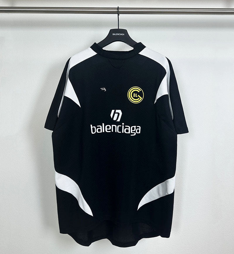 Balenciaga Soccer T-Shirt 'Black/White'