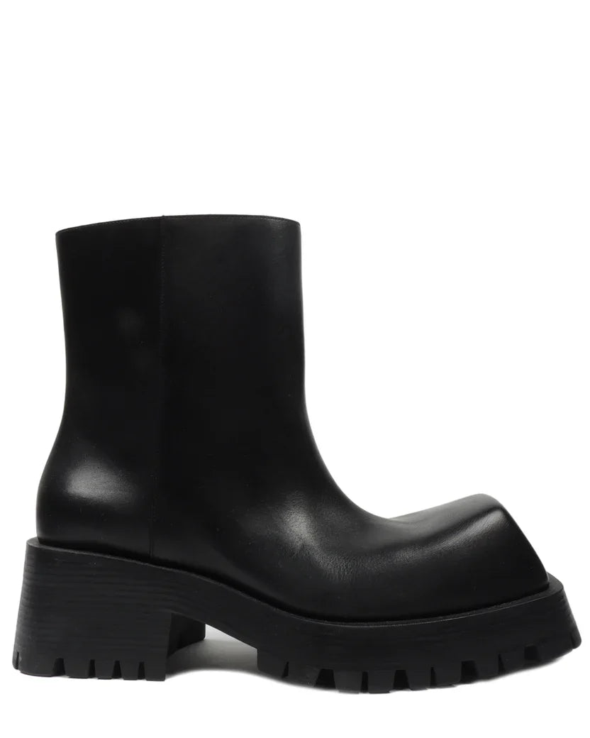 Balenciaga black Leather Trooper Boots