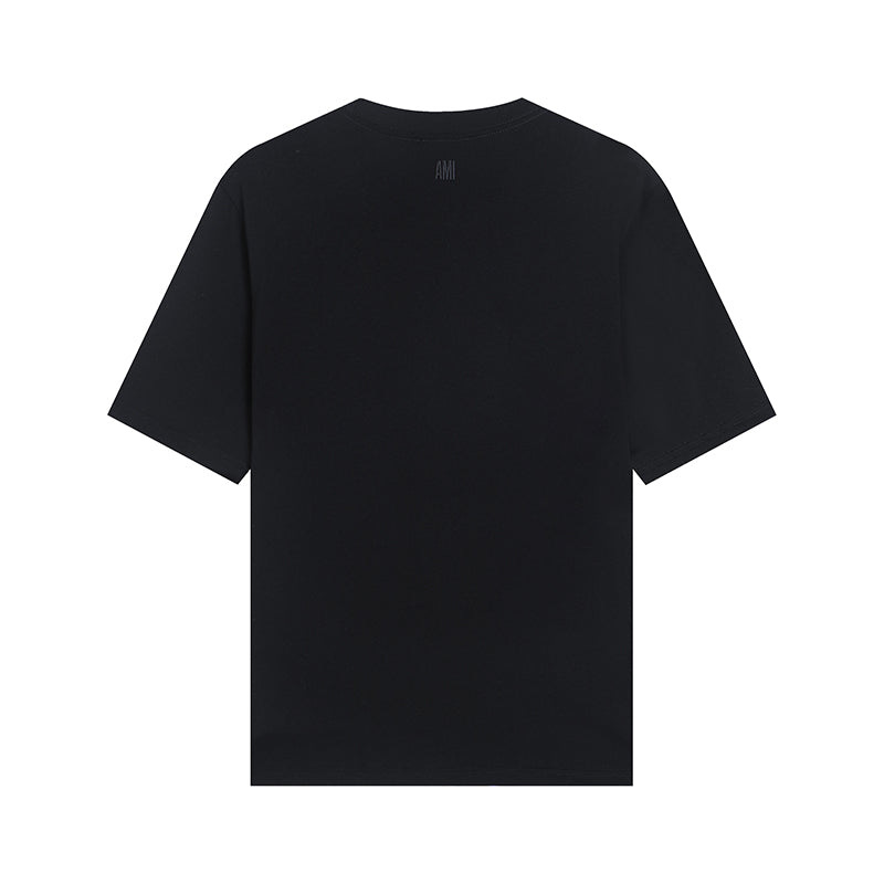 AMI Paris Ami de Coeur T Shirt Black