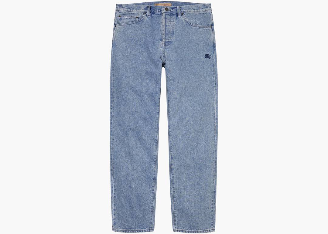 Supreme Burberry Regular Jean Washed Blue