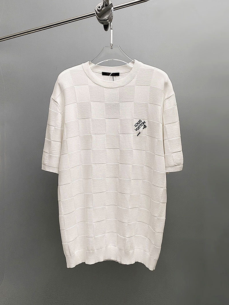 Louis Vuitton Check Embroidered Crewneck Knit