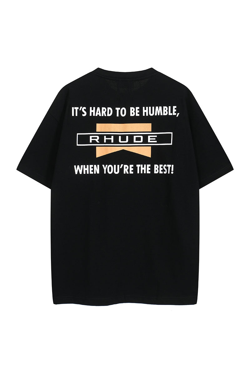 RHUDE HARD TO BE HUMBLE T-SHIRT Black