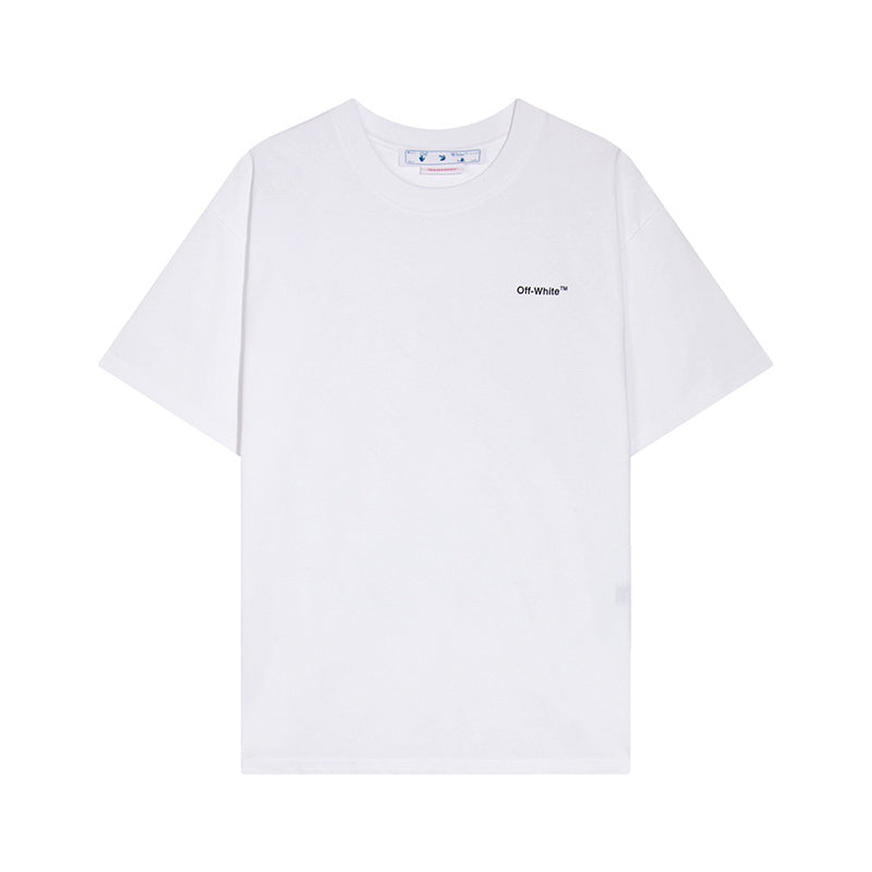 OFF-WHITE Tshirt Wave Outline Diag White