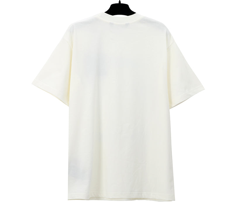 Palm Angels Neck Logo Print T-Shirt White