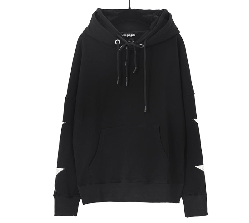 Palm Angels Stars Logo Hoodie Black