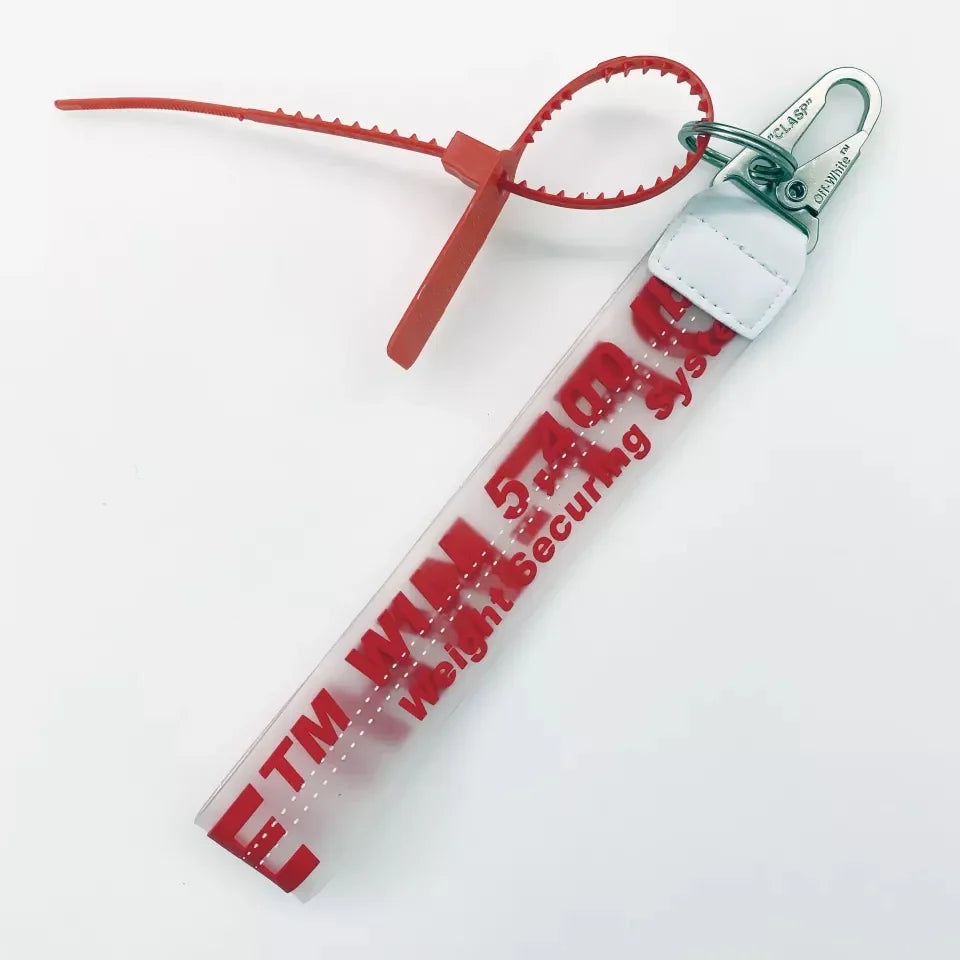 Off White Keychain Classic White/Red