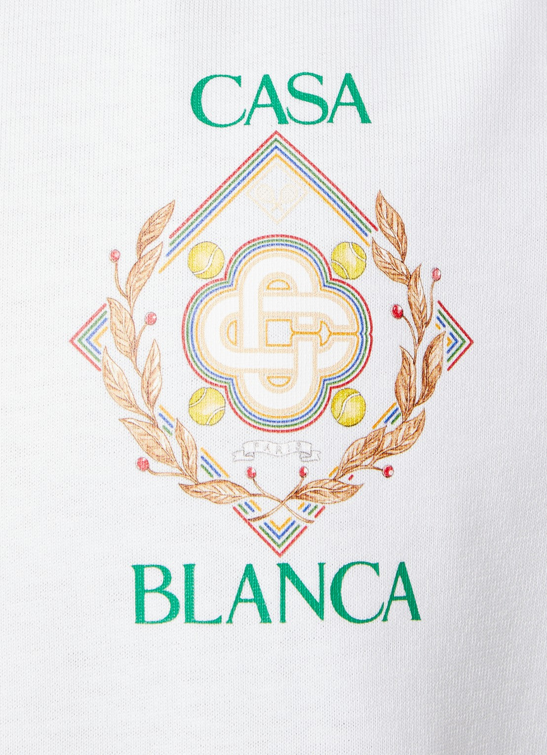 CASABLANCA Championship Diamond T-Shirt White