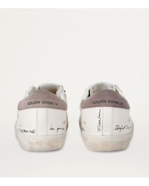 Golden Goose Men's White Leather Super-Star Skate Trainers