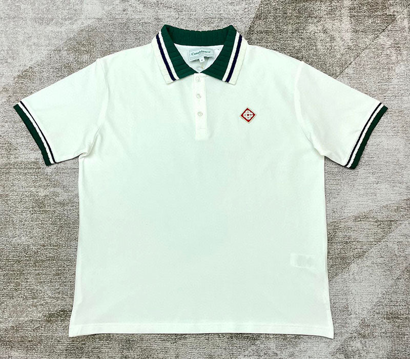 CASABLANCA Textured Pique Polo White