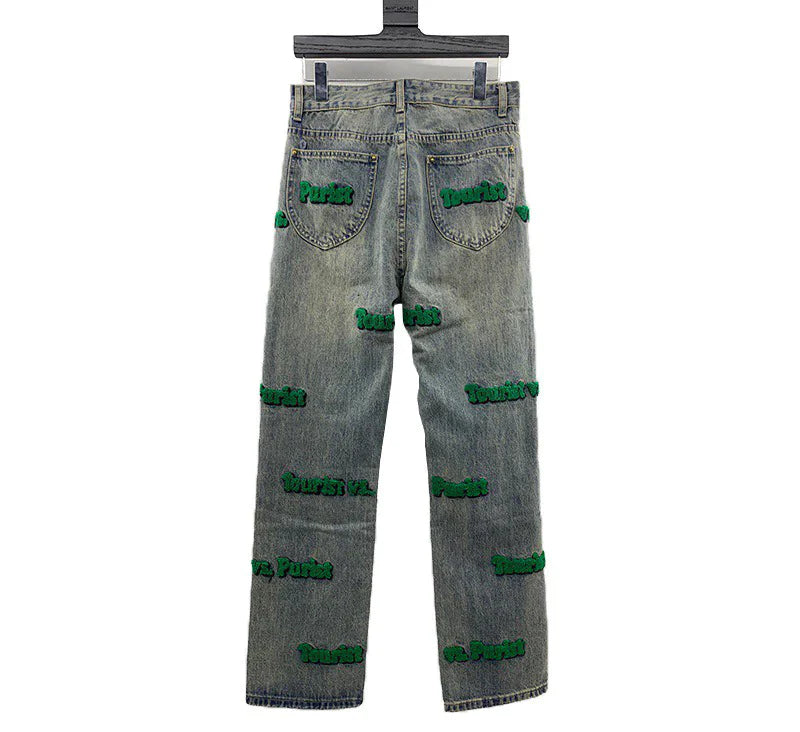 Louis Vuitton Tourist VS Purist Tuffetage Denim Pants Green