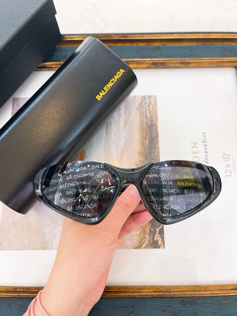 Balenciaga BB0202s Xpander Sunglasses Black/Lethers