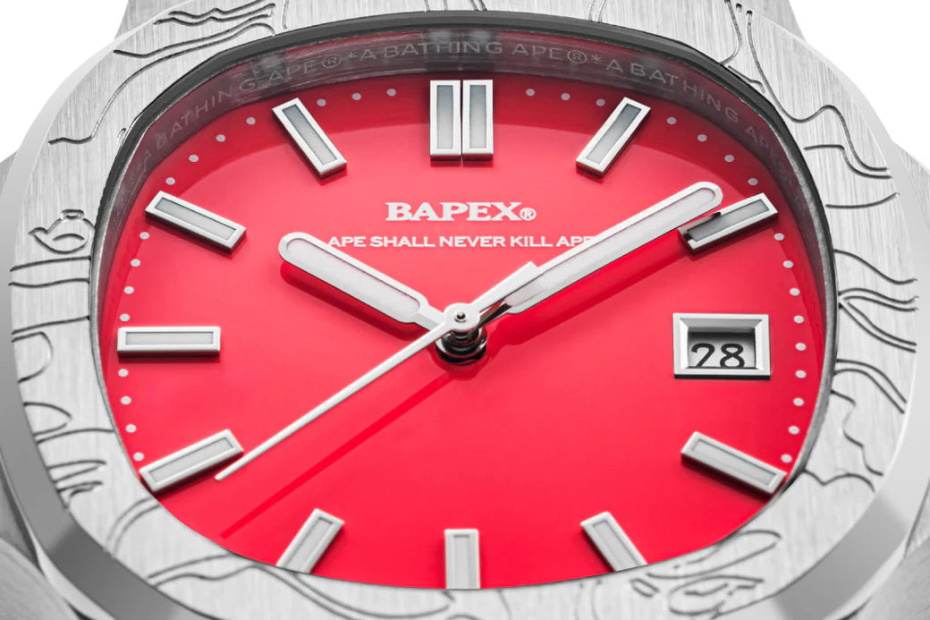 BAPE Type 10 Bapex #1 Watch Silver/Pink