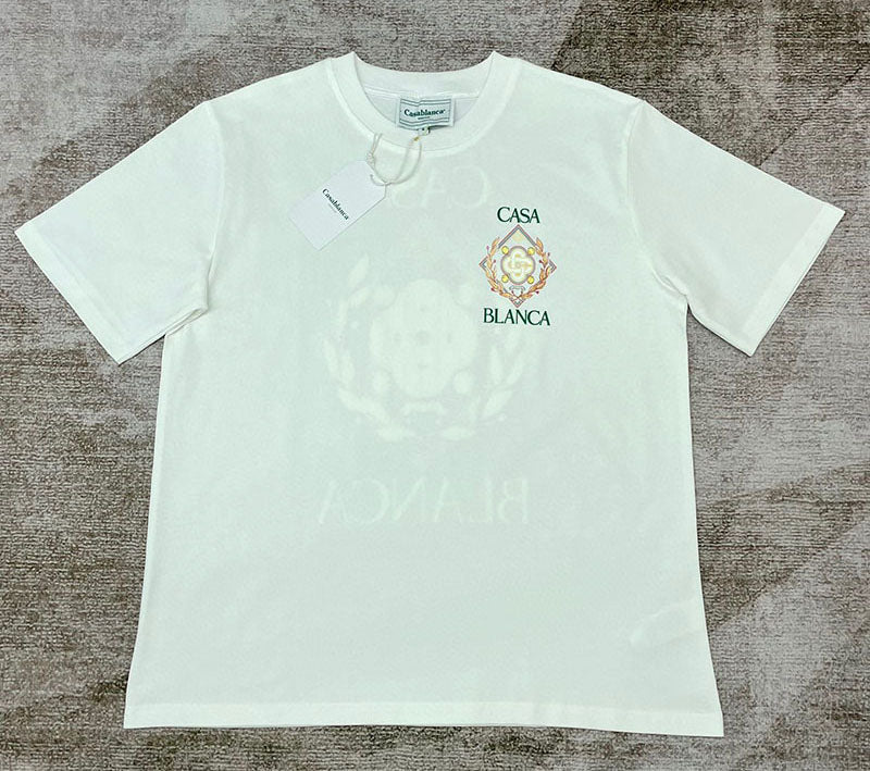 CASABLANCA Championship Diamond T-Shirt White