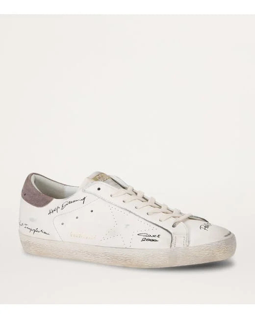 Golden Goose Men's White Leather Super-Star Skate Trainers