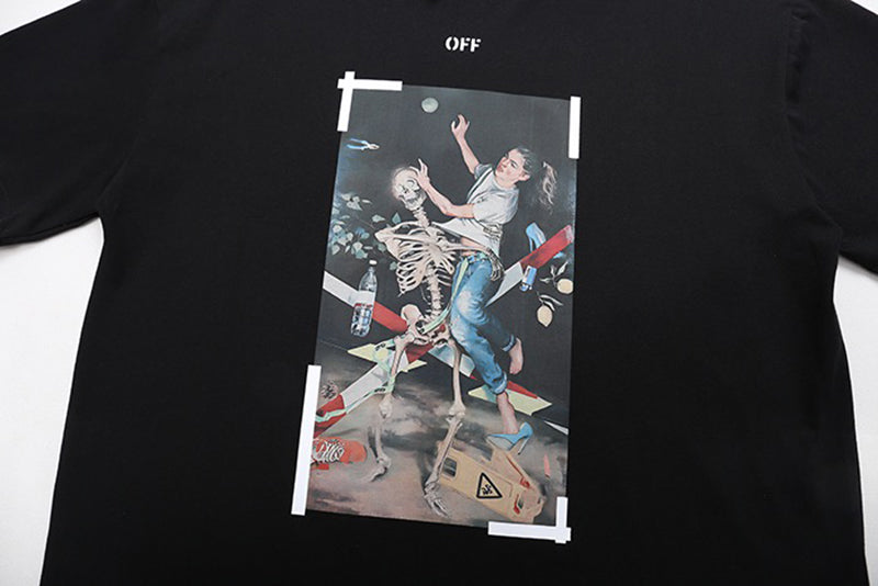OFF-WHITE Pascal Painting Print  T Shirt Black