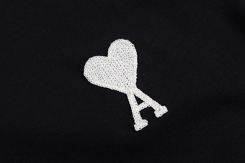 AMI Paris Ami de Coeur T Shirt Black