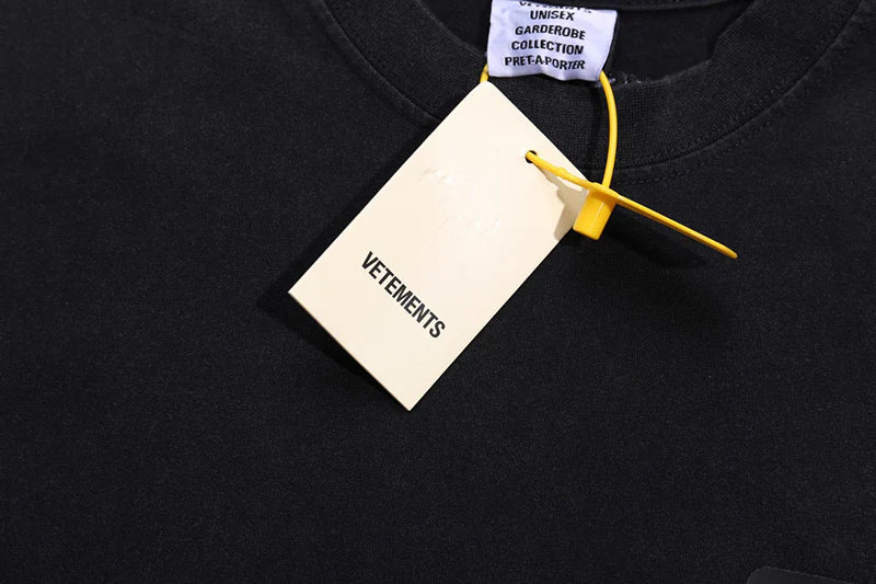 VETEMENTS My Name Is Vetements Cotton T-shirt | Black